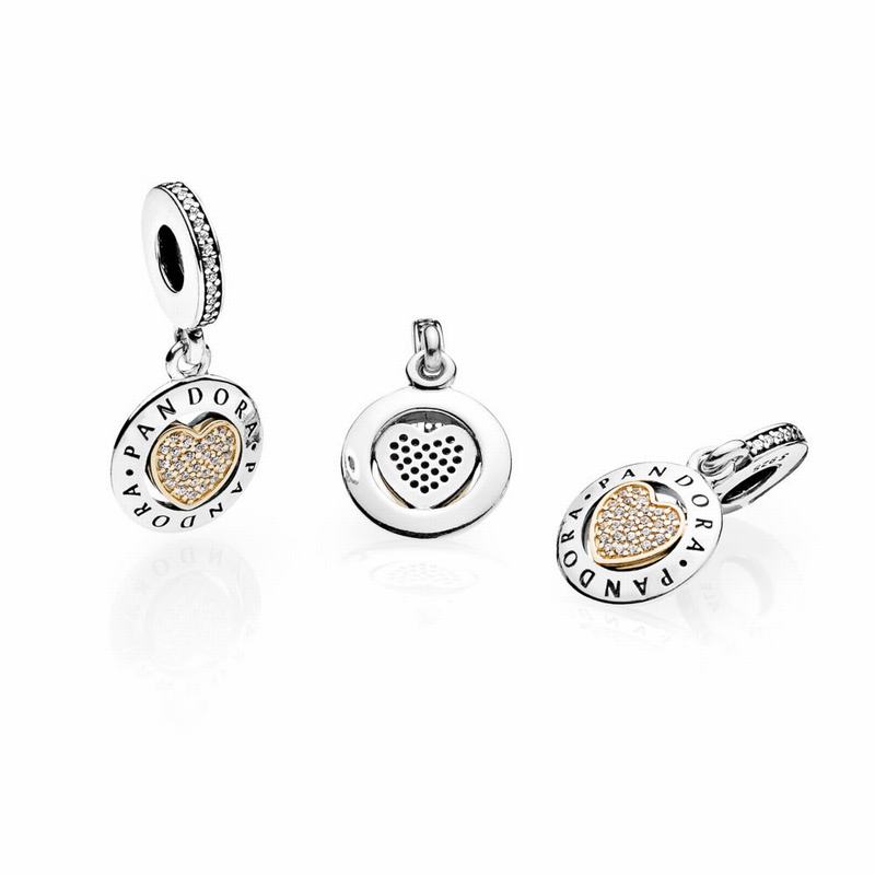 Pandora Signature Heart Dangle Charm Egypt CV6380219